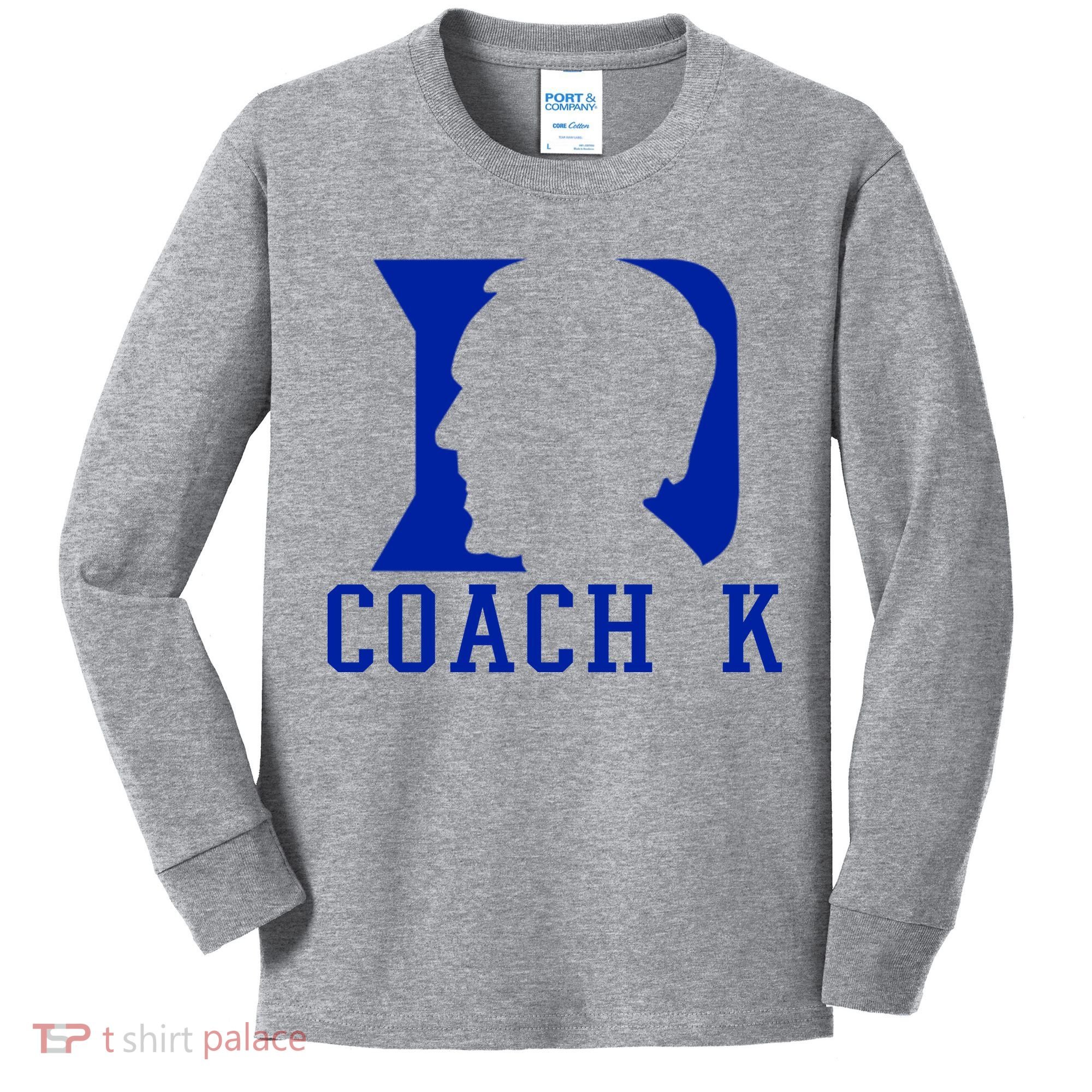 Coach K 1k Wins Basketball Kids Long Sleeve Shirt
