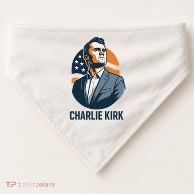 Charlie Kirk 3d Heroic  USA-Made Doggie Bandana