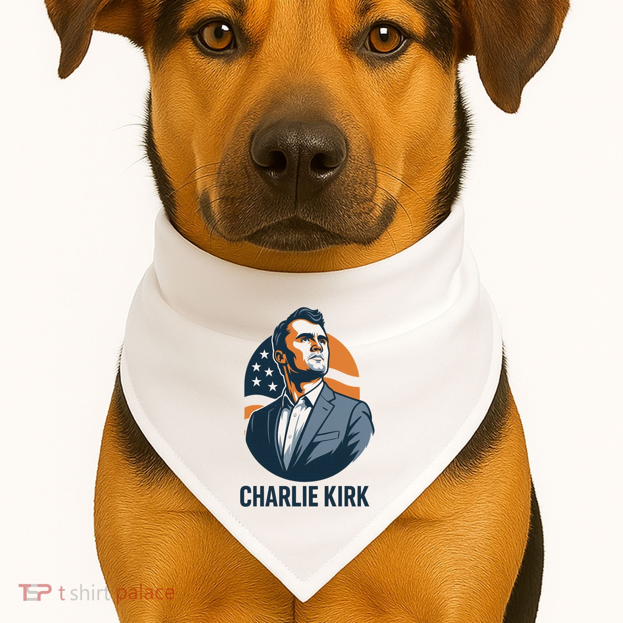 Charlie Kirk 3d Heroic  USA-Made Doggie Bandana