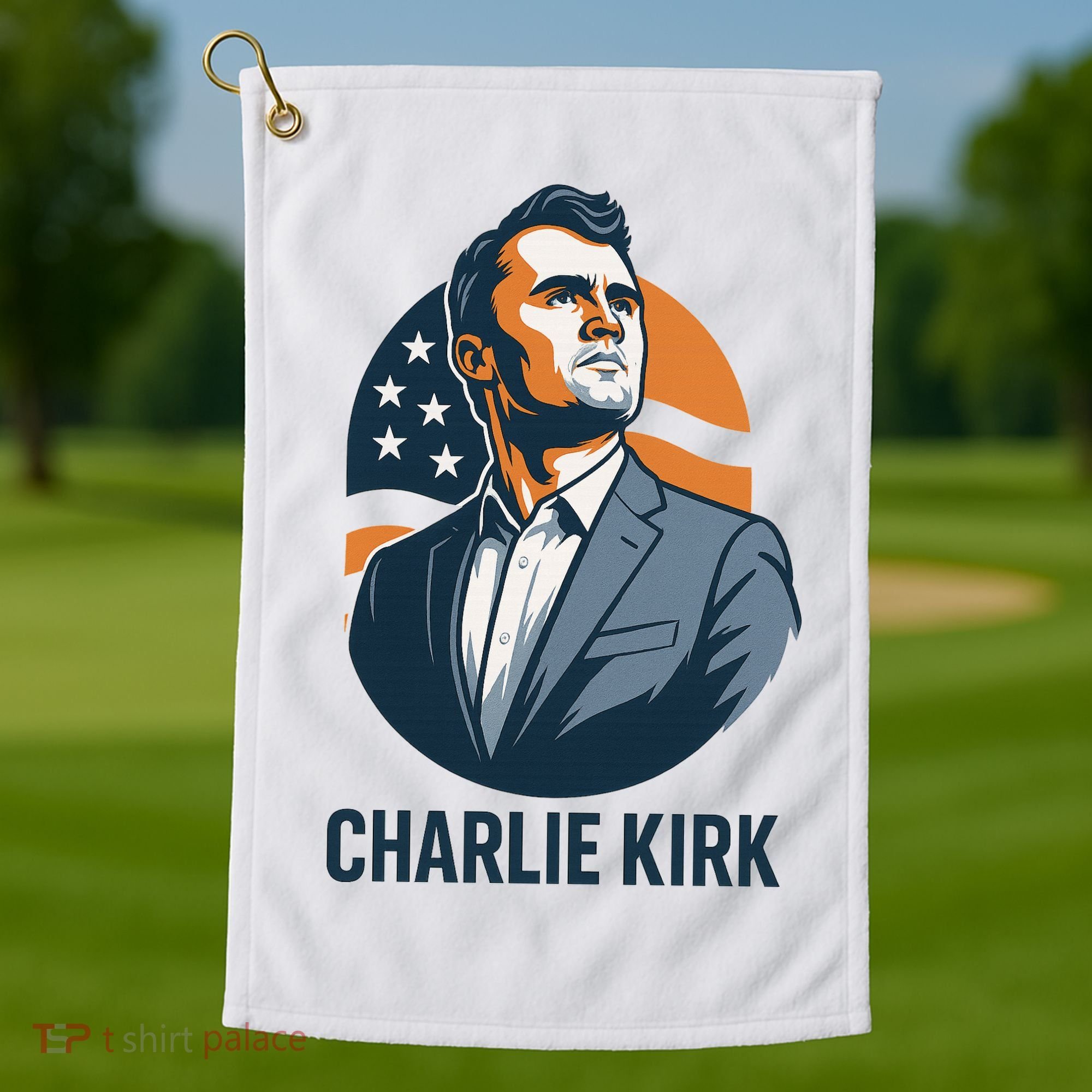 Charlie Kirk 3d Heroic  Golf Towel