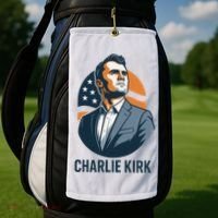 Charlie Kirk 3d Heroic  Golf Towel thumb 2