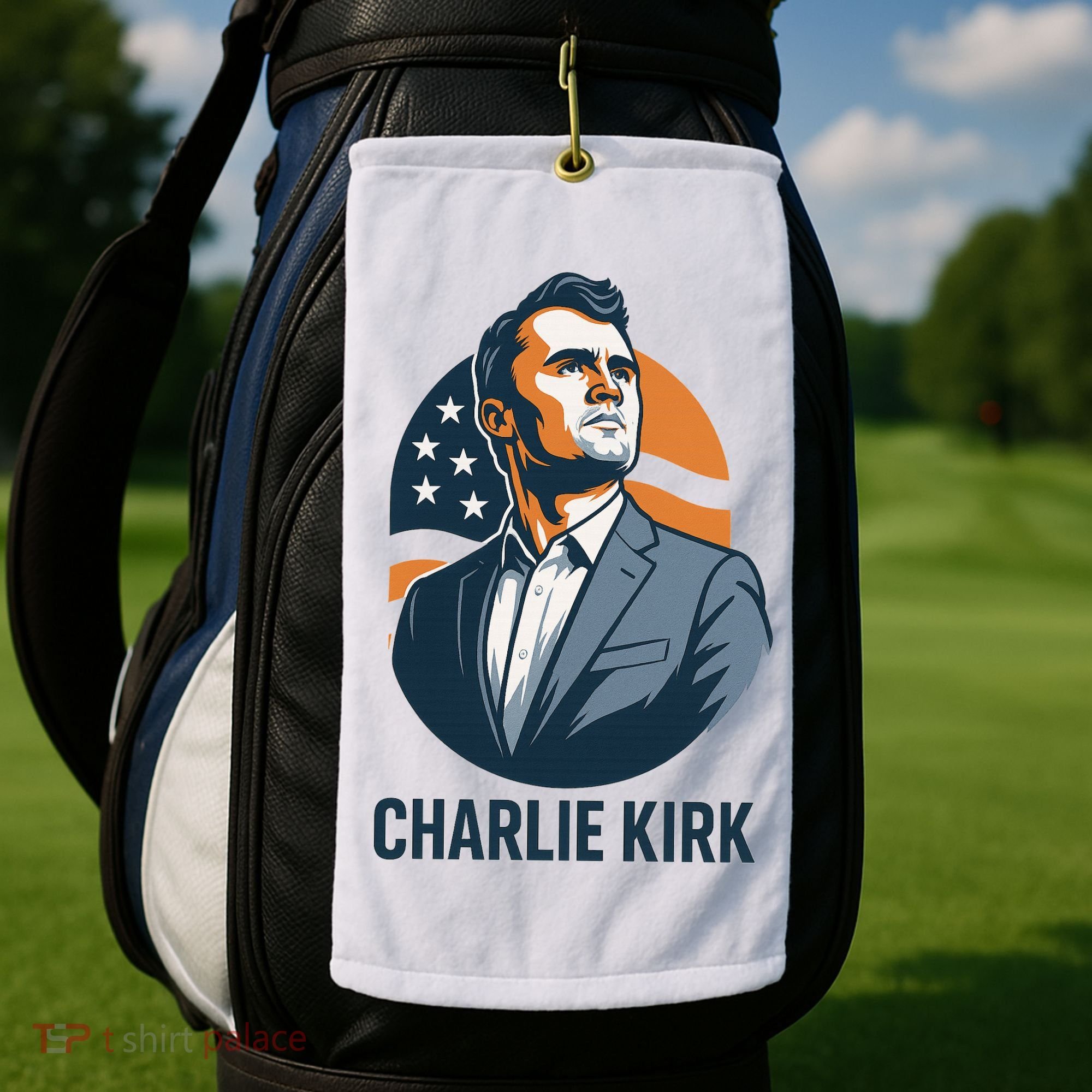 Charlie Kirk 3d Heroic  Golf Towel