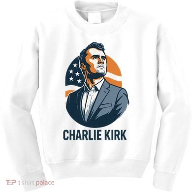 Charlie Kirk 3d Heroic  Kids Sweatshirt