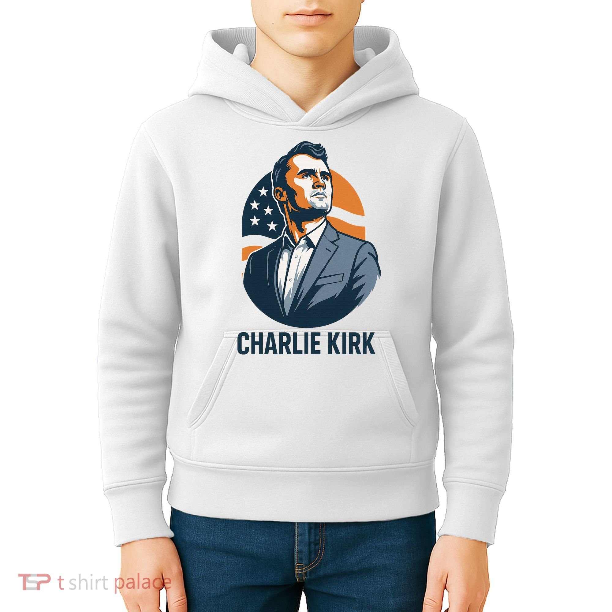 Charlie Kirk 3d Heroic  Kids Hoodie