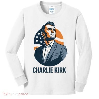 Charlie Kirk 3d Heroic  Kids Long Sleeve Shirt