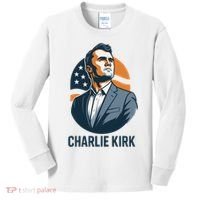 Charlie Kirk 3d Heroic  Kids Long Sleeve Shirt thumb 0