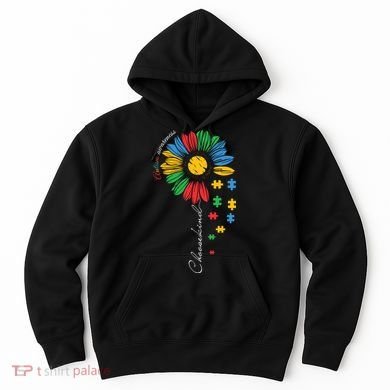 Choose Kind Autism Awareness Sunflower Puzzle Gift Hoodie
