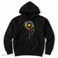 Choose Kind Autism Awareness Sunflower Puzzle Gift Hoodie thumb 0