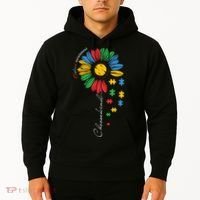 Choose Kind Autism Awareness Sunflower Puzzle Gift Hoodie thumb 2