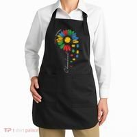 Choose Kind Autism Awareness Sunflower Puzzle Gift Apron thumb 2