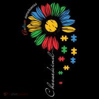 Choose Kind Autism Awareness Sunflower Puzzle Gift Sweatshirt thumb 3