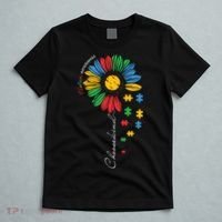 Choose Kind Autism Awareness Sunflower Puzzle Gift T-Shirt thumb 5