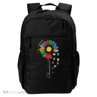 Choose Kind Autism Awareness Sunflower Puzzle Gift Backpack