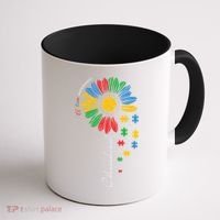 Choose Kind Autism Awareness Sunflower Puzzle Gift Coffee Mug thumb 1