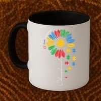 Choose Kind Autism Awareness Sunflower Puzzle Gift Coffee Mug thumb 2