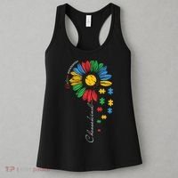 Choose Kind Autism Awareness Sunflower Puzzle Gift Women's Tank Top thumb 3
