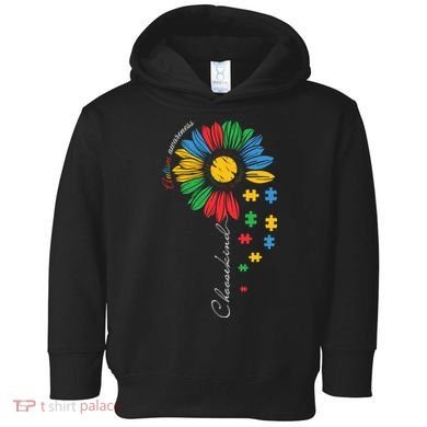 Choose Kind Autism Awareness Sunflower Puzzle Gift Toddler Hoodie