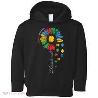 Choose Kind Autism Awareness Sunflower Puzzle Gift Toddler Hoodie thumb 0