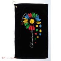 Choose Kind Autism Awareness Sunflower Puzzle Gift Golf Towel thumb 0
