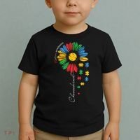 Choose Kind Autism Awareness Sunflower Puzzle Gift Toddler T-Shirt thumb 2