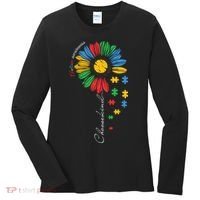 Choose Kind Autism Awareness Sunflower Puzzle Gift Women's Long Sleeve Shirt thumb 0