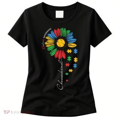 Choose Kind Autism Awareness Sunflower Puzzle Gift Women's T-Shirt