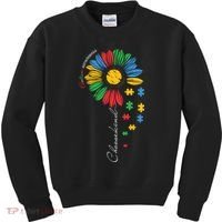 Choose Kind Autism Awareness Sunflower Puzzle Gift Kids Sweatshirt thumb 0
