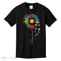 Choose Kind Autism Awareness Sunflower Puzzle Gift Kids T-Shirt thumb 0