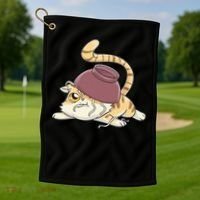 Cat Kawaii Anime Japanese Funny Golf Towel thumb 1