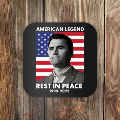 Charlie Kirk American Legend Rest In Peace Coaster