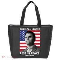 Charlie Kirk American Legend Rest In Peace Tote Bag thumb 0