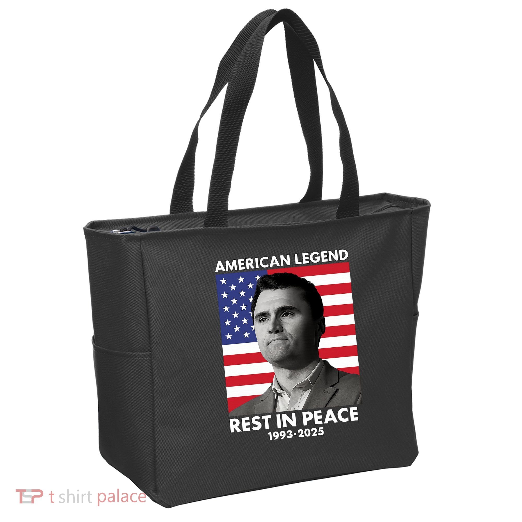 Charlie Kirk American Legend Rest In Peace Tote Bag