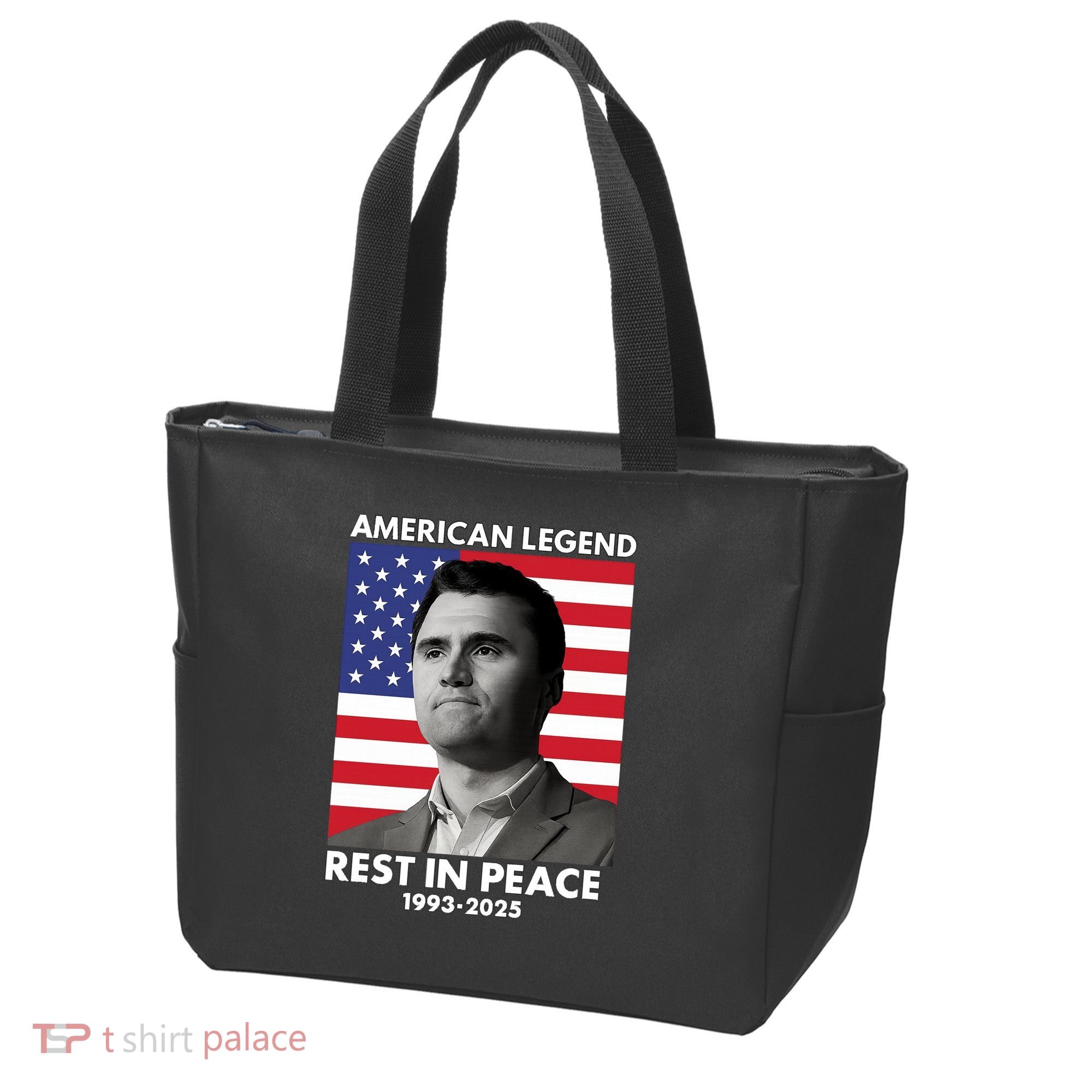 Charlie Kirk American Legend Rest In Peace Tote Bag