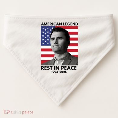 Charlie Kirk American Legend Rest In Peace USA-Made Doggie Bandana