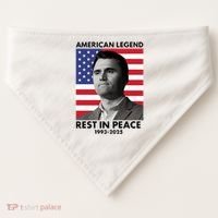 Charlie Kirk American Legend Rest In Peace USA-Made Doggie Bandana thumb 0