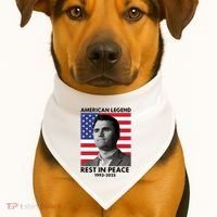 Charlie Kirk American Legend Rest In Peace USA-Made Doggie Bandana thumb 1