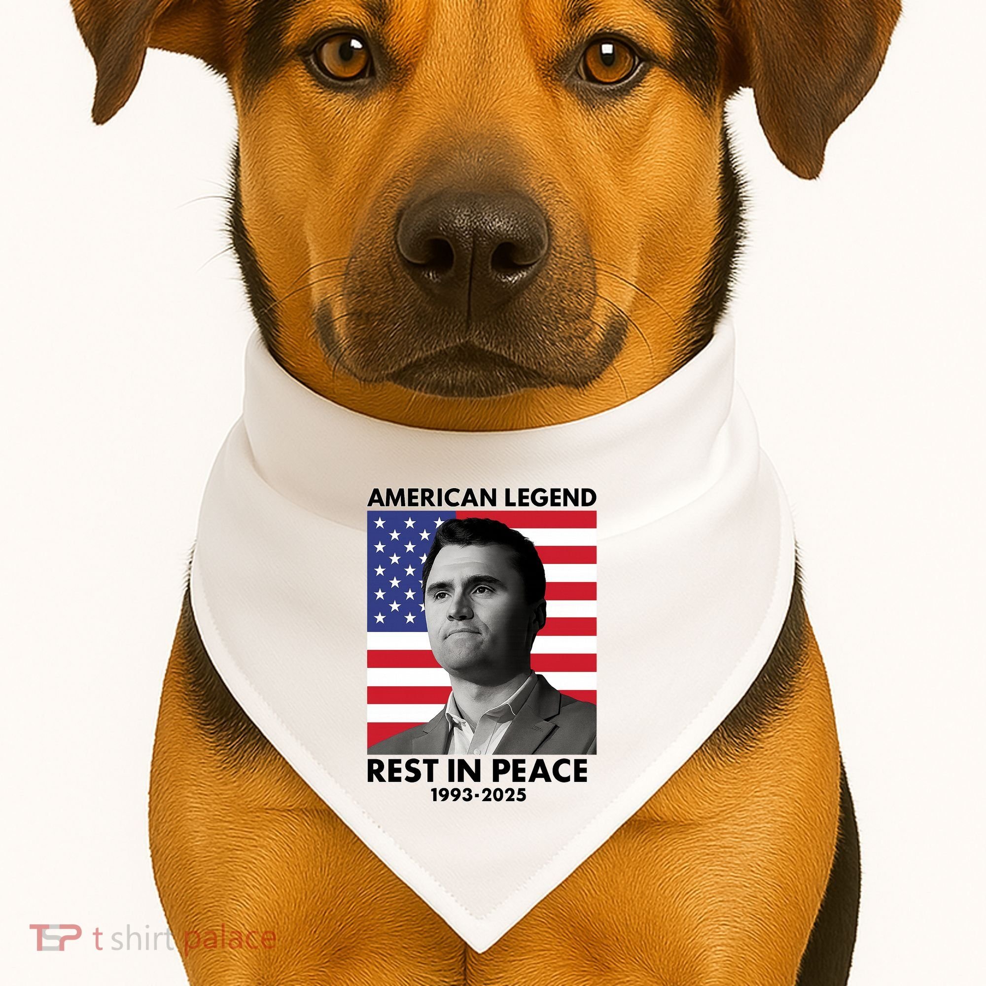 Charlie Kirk American Legend Rest In Peace USA-Made Doggie Bandana