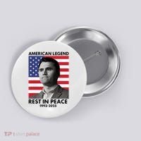 Charlie Kirk American Legend Rest In Peace Button thumb 0