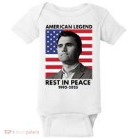 Charlie Kirk American Legend Rest In Peace Baby Bodysuit thumb 0