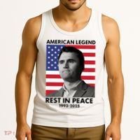 Charlie Kirk American Legend Rest In Peace Tank Top thumb 3