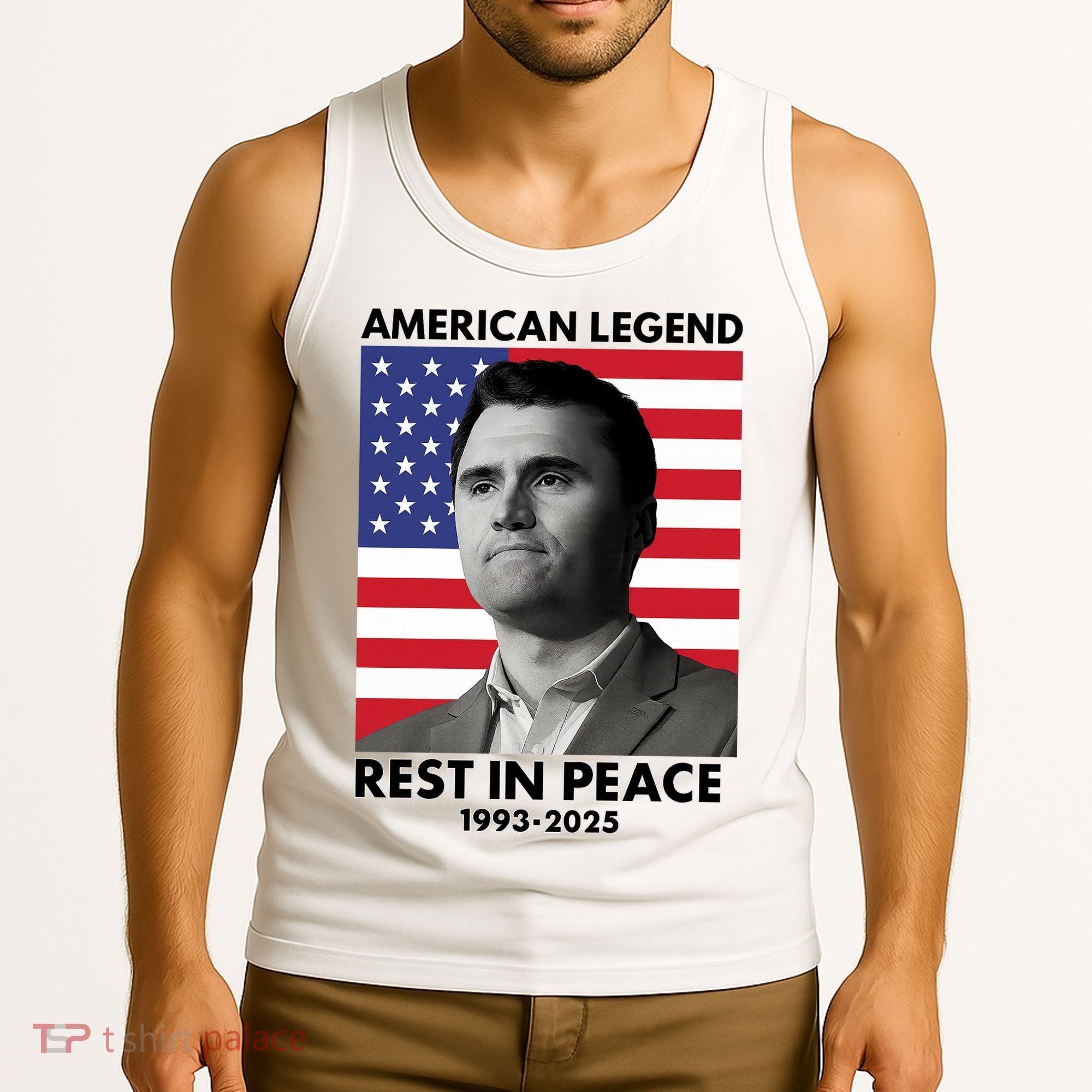 Charlie Kirk American Legend Rest In Peace Tank Top