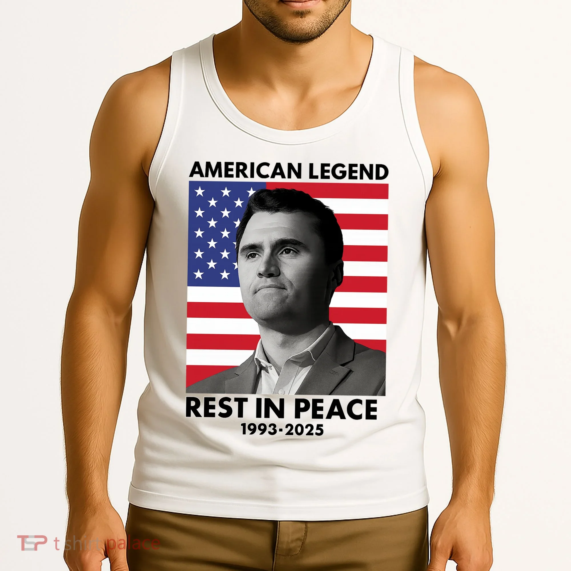 Charlie Kirk American Legend Rest In Peace Tank Top