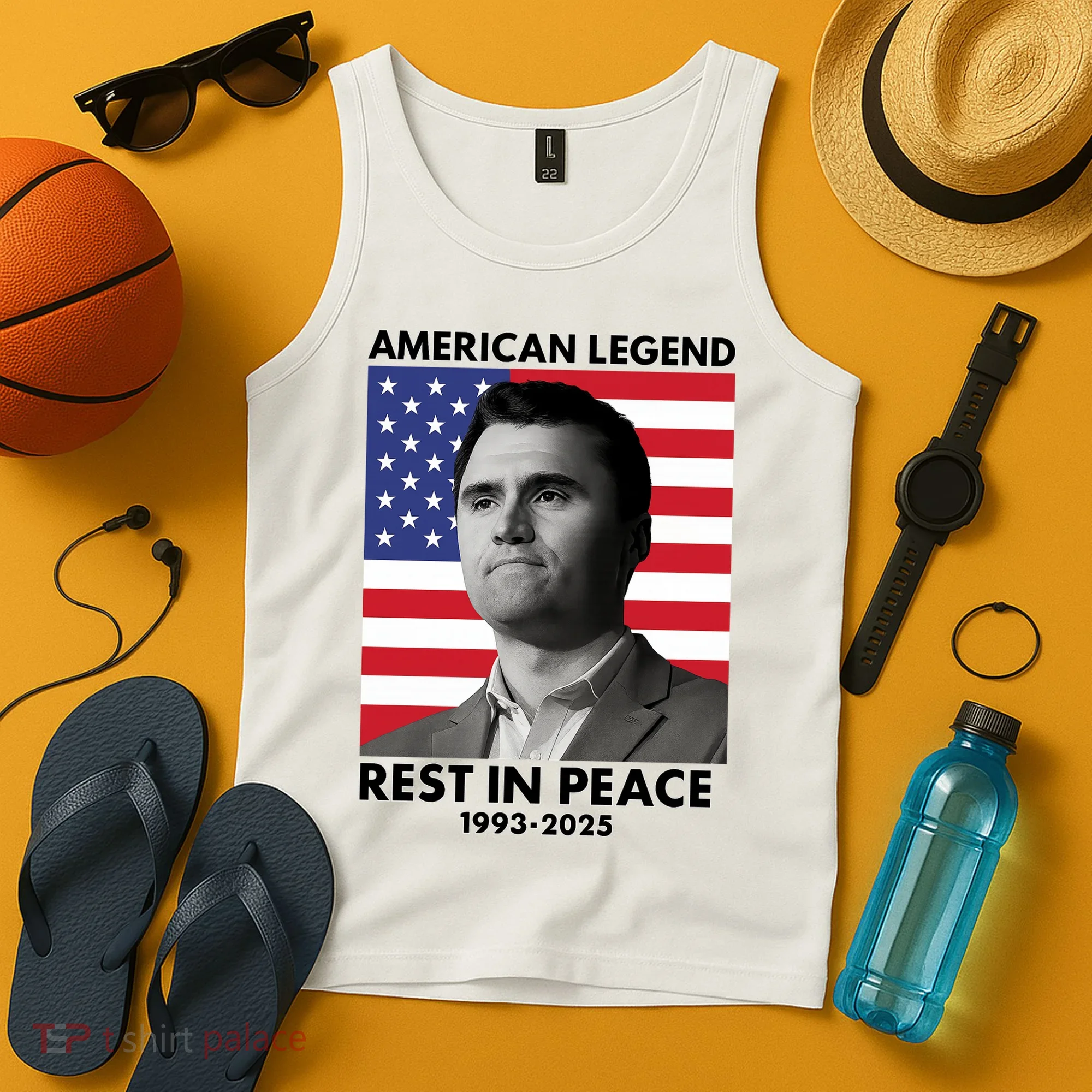 Charlie Kirk American Legend Rest In Peace Tank Top
