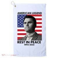 Charlie Kirk American Legend Rest In Peace Golf Towel thumb 0