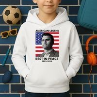 Charlie Kirk American Legend Rest In Peace Kids Hoodie thumb 2