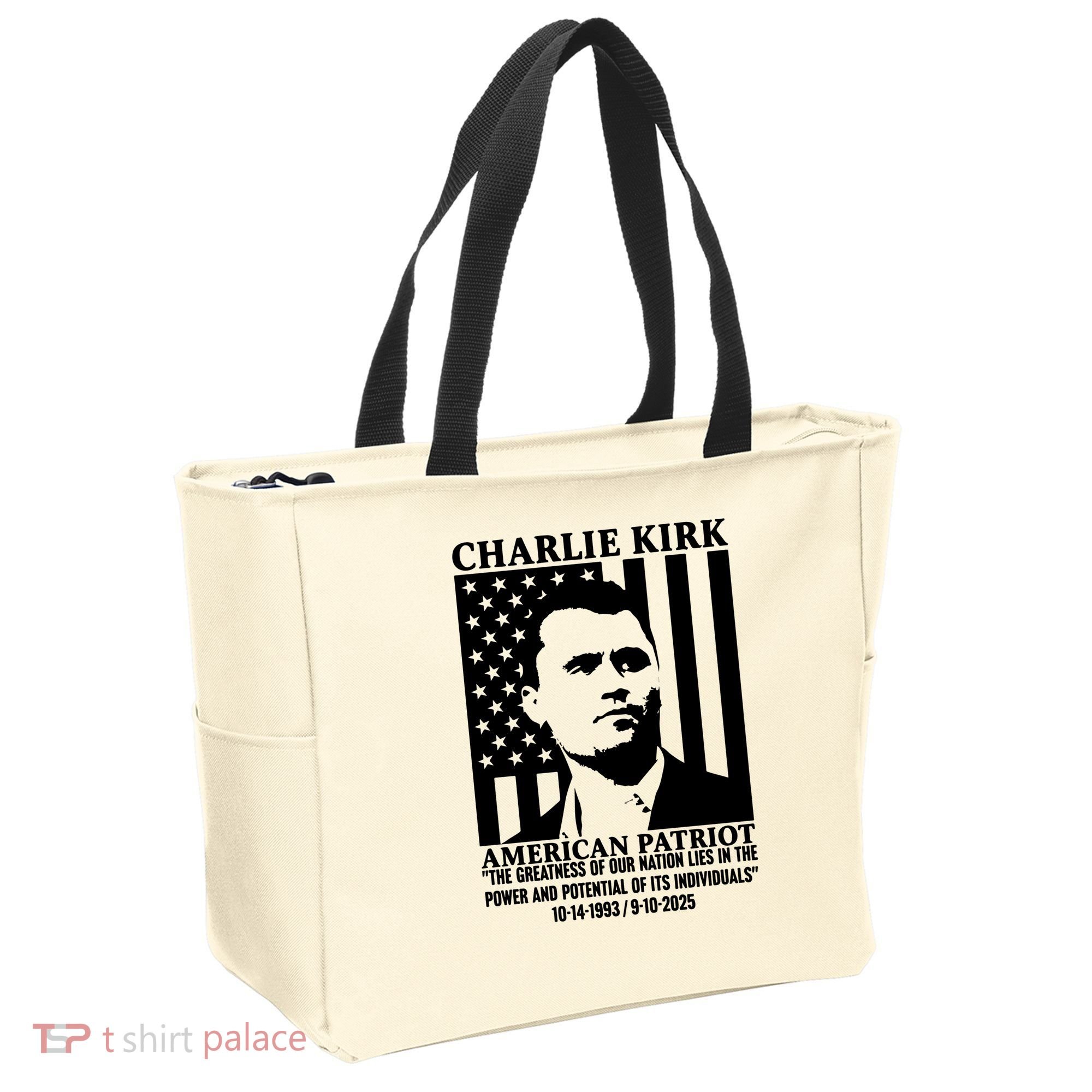 Charlie Kirk American Patriot 1993-2025 Tote Bag