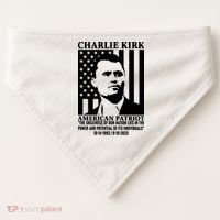 Charlie Kirk American Patriot 1993-2025 USA-Made Doggie Bandana thumb 0