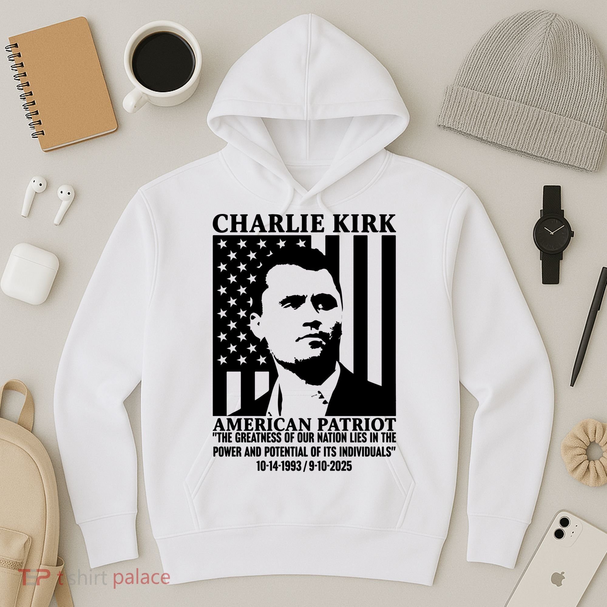 Charlie Kirk American Patriot 1993-2025 Hoodie