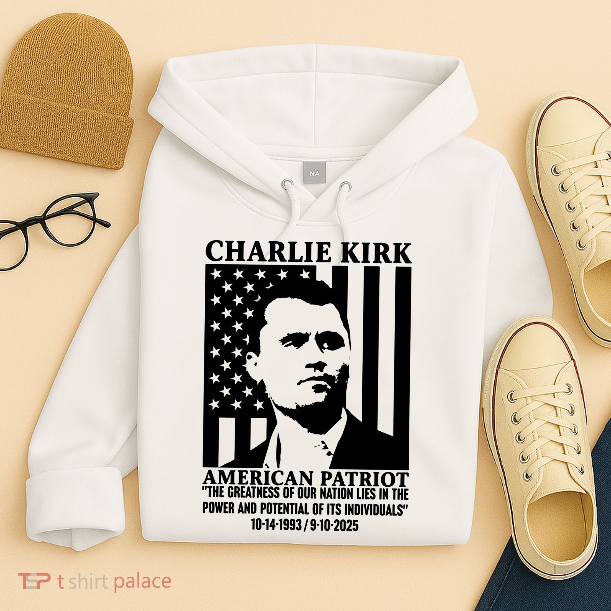 Charlie Kirk American Patriot 1993-2025 Hoodie