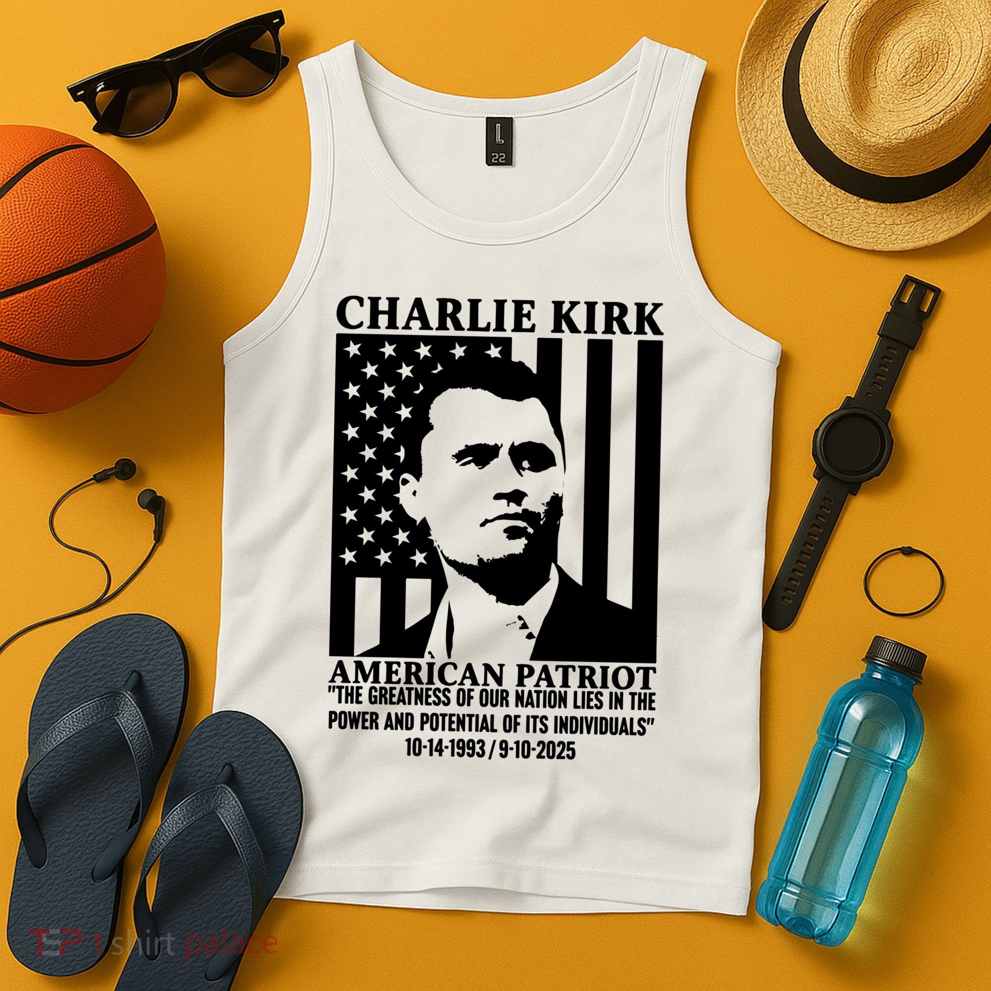 Charlie Kirk American Patriot 1993-2025 Tank Top